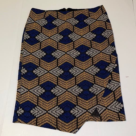 Anthropologie Maeve Blue and Yellow Pencil Skirt - Women’s Size 12 - Picture 3 of 7